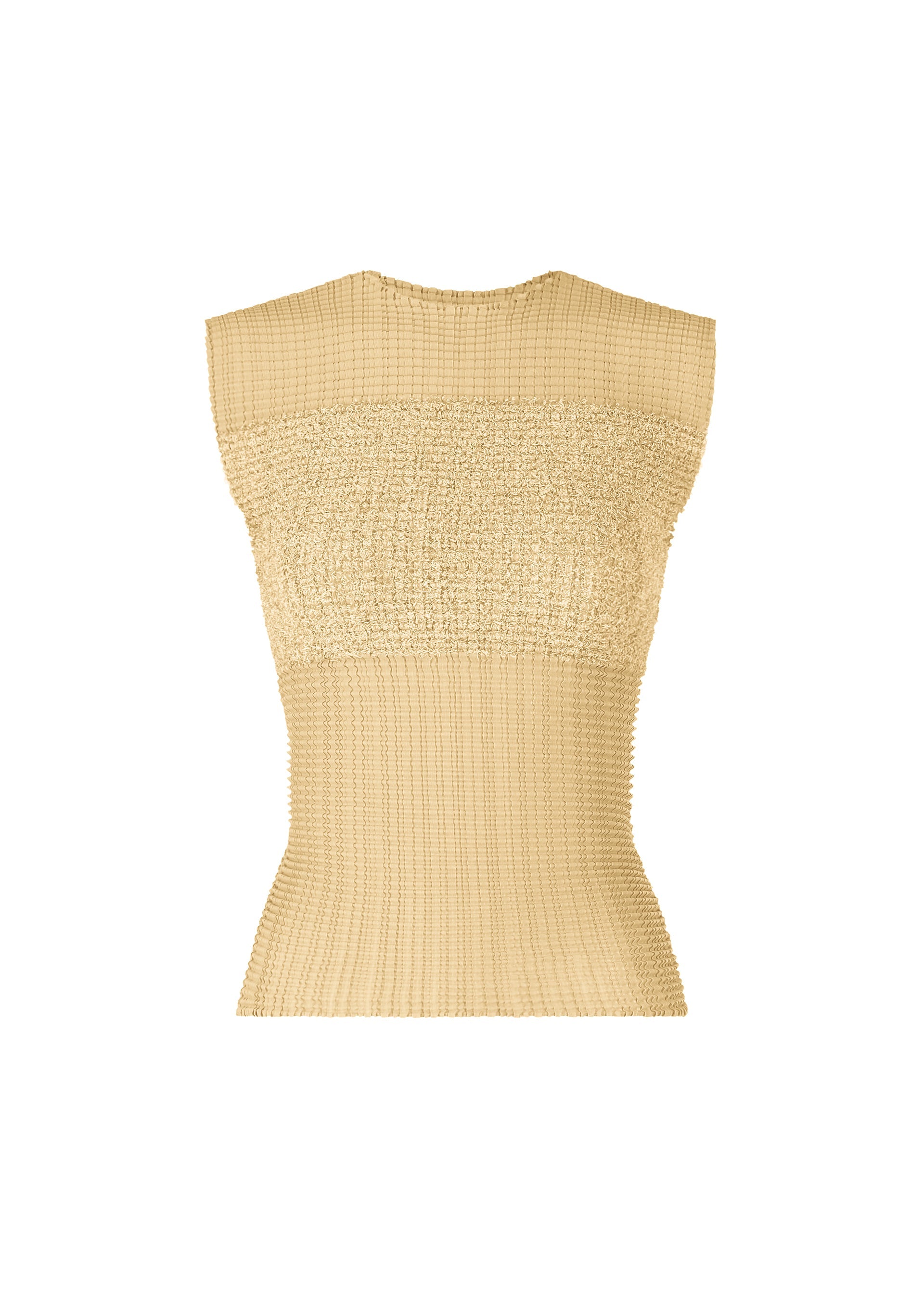 Sheer Fuzzy Pleats - EGG BEIGE