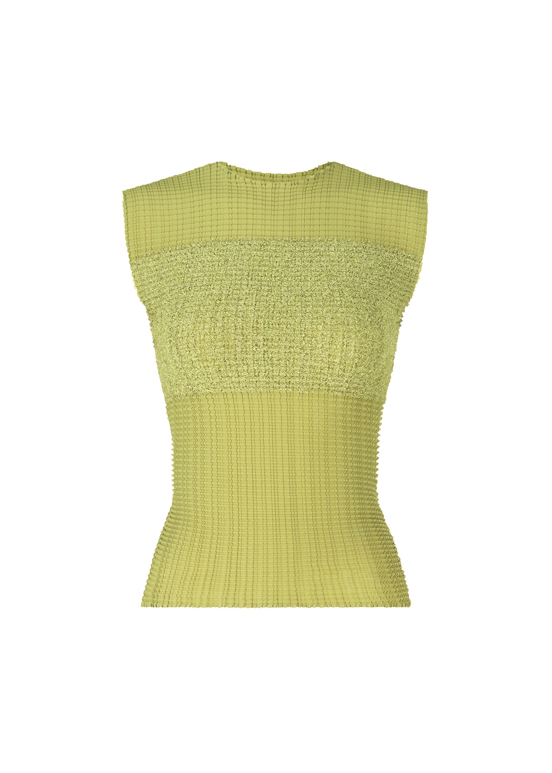 Sheer Fuzzy Pleats - OLIVE