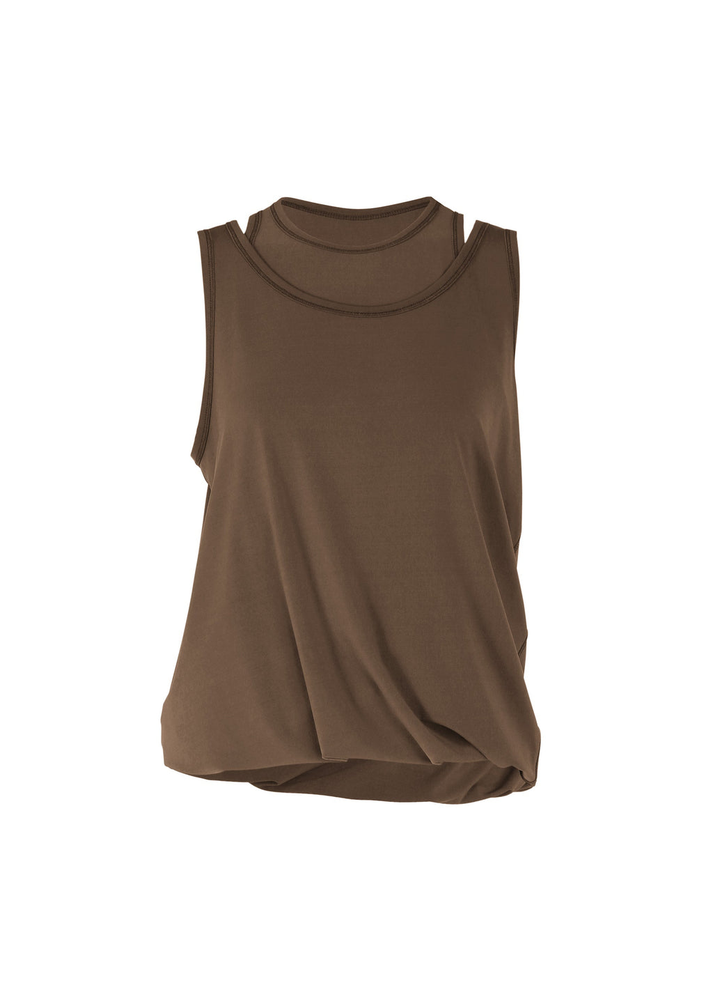 Drape Jersey-66 - DARK BROWN