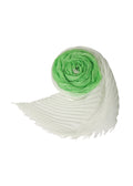 Gradation Ramie Pleats Stole - GREEN-HUED