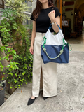 Bicolor Model M#0432 WHITE/BLUE-301095 - White