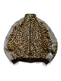 Smooth Jersey Leopard Pattern Stuntman & Woman Track JKT - Brown