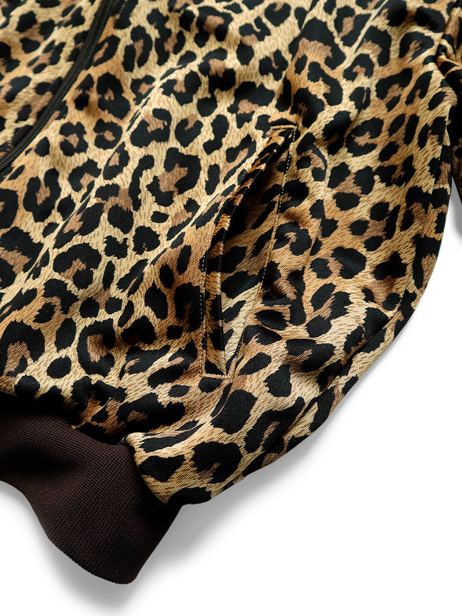 Smooth Jersey Leopard Pattern Stuntman & Woman Track JKT