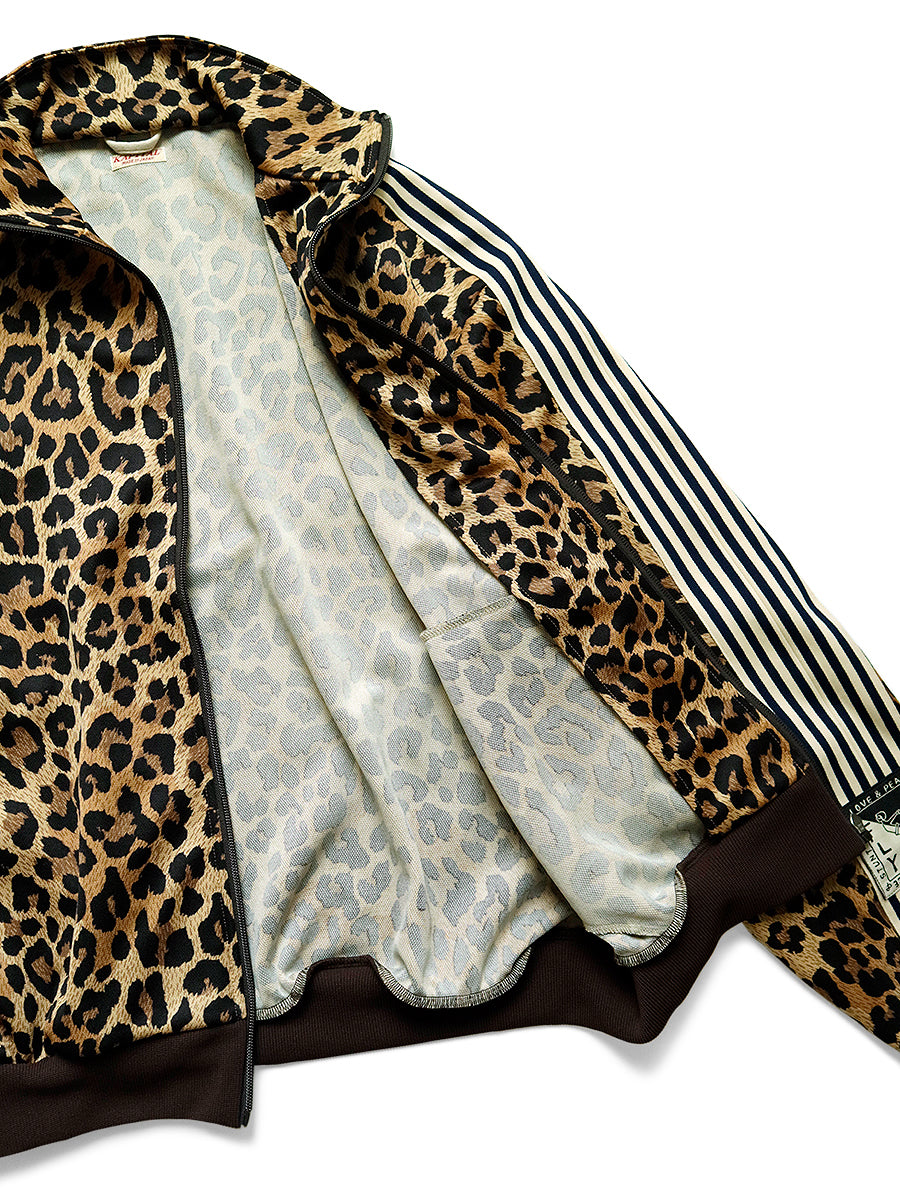 Smooth Jersey Leopard Pattern Stuntman & Woman Track JKT