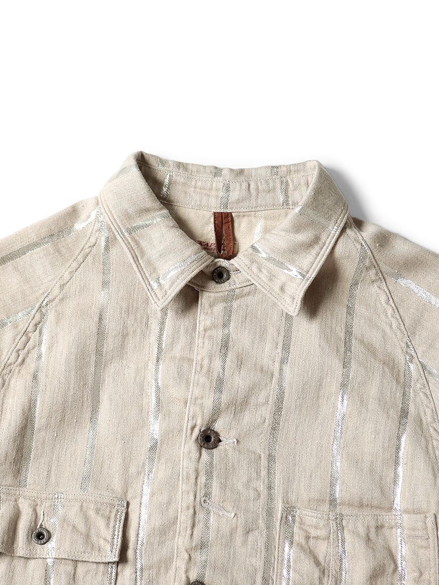 Linen Glitter Phillies Stripe CACTUS Coverall