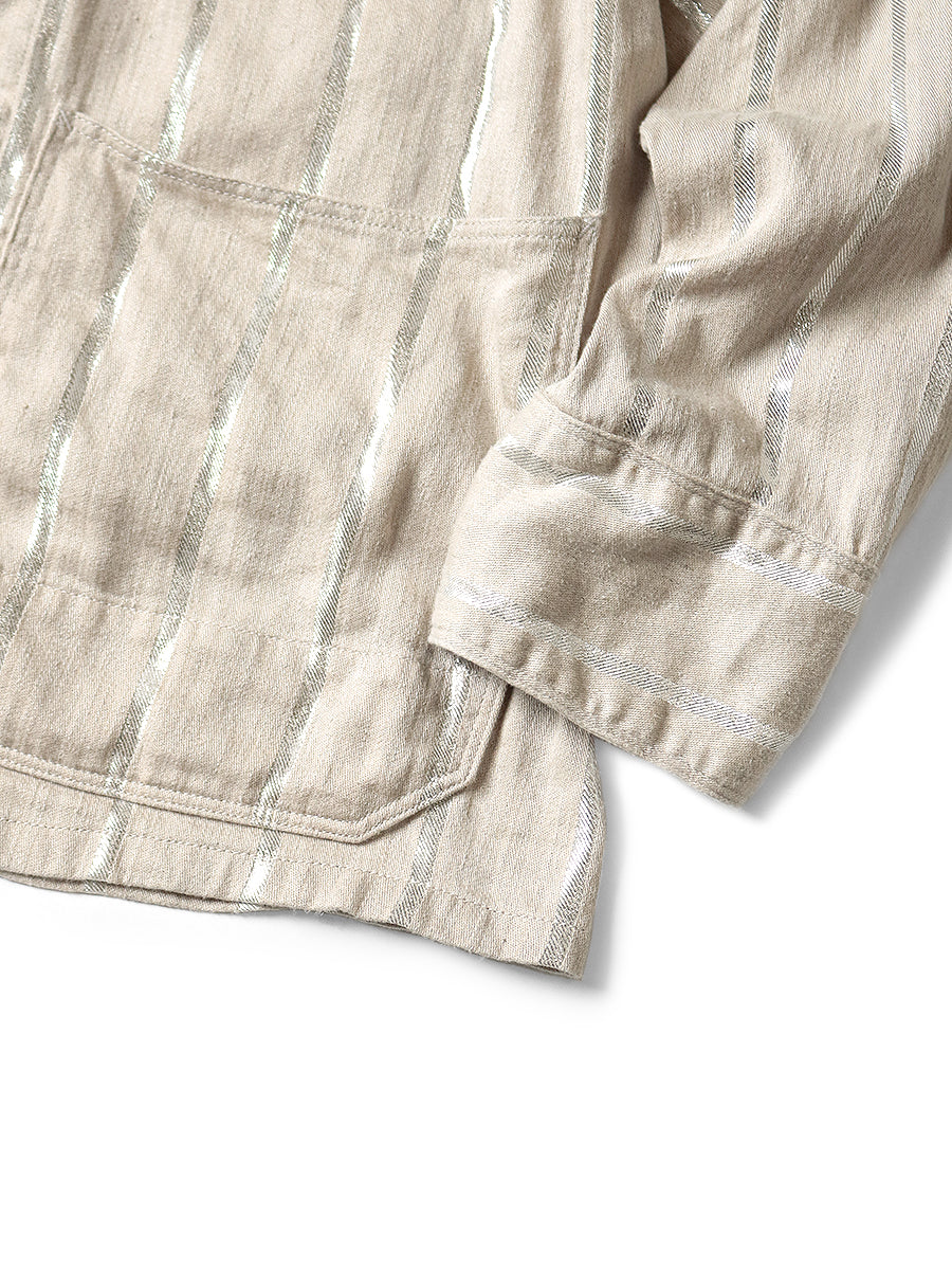 Linen Glitter Phillies Stripe CACTUS Coverall