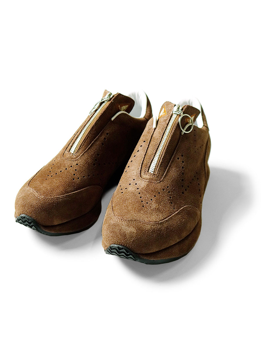 Suede ZIP UP Sparrow Sneakers - Brown