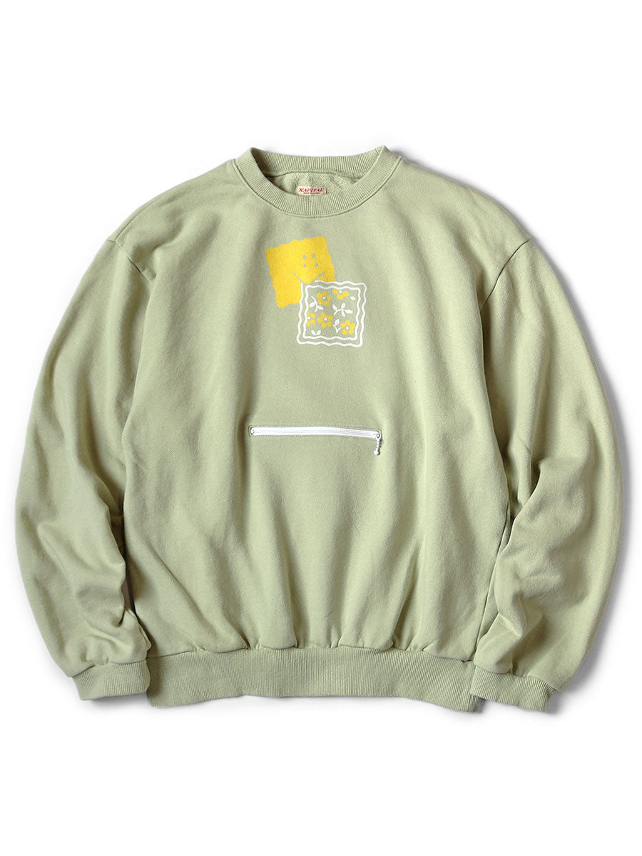 30/-裏毛 COOKIE Pocket Crew Sweat (PECKISH RAINBOWYpt) - Mint