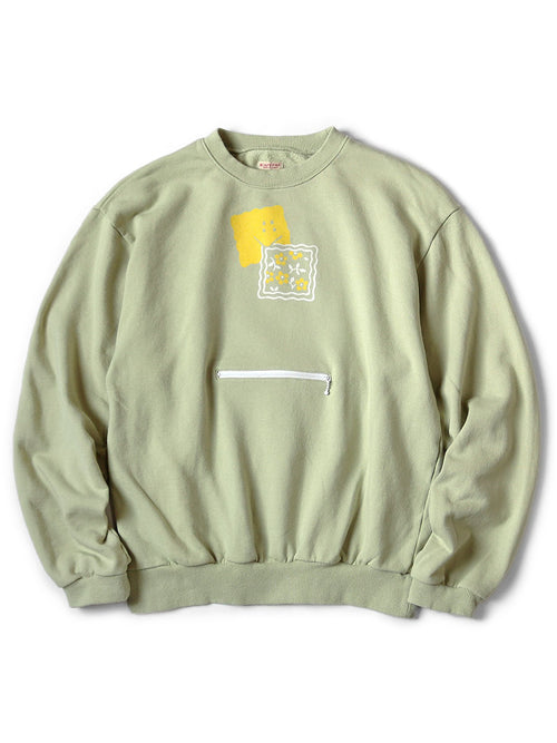 30/-裏毛 COOKIE Pocket Crew Sweat (PECKISH RAINBOWYpt) - Mint