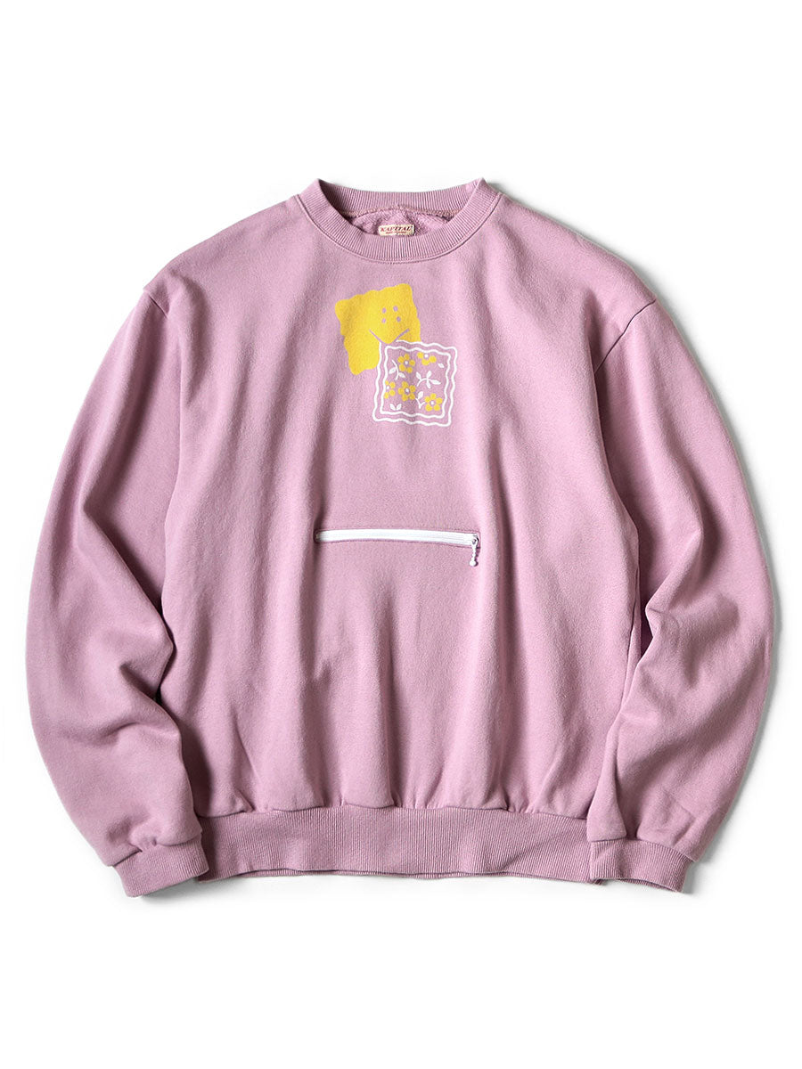 30/-裏毛 COOKIE Pocket Crew Sweat (PECKISH RAINBOWYpt) - Pink Purple