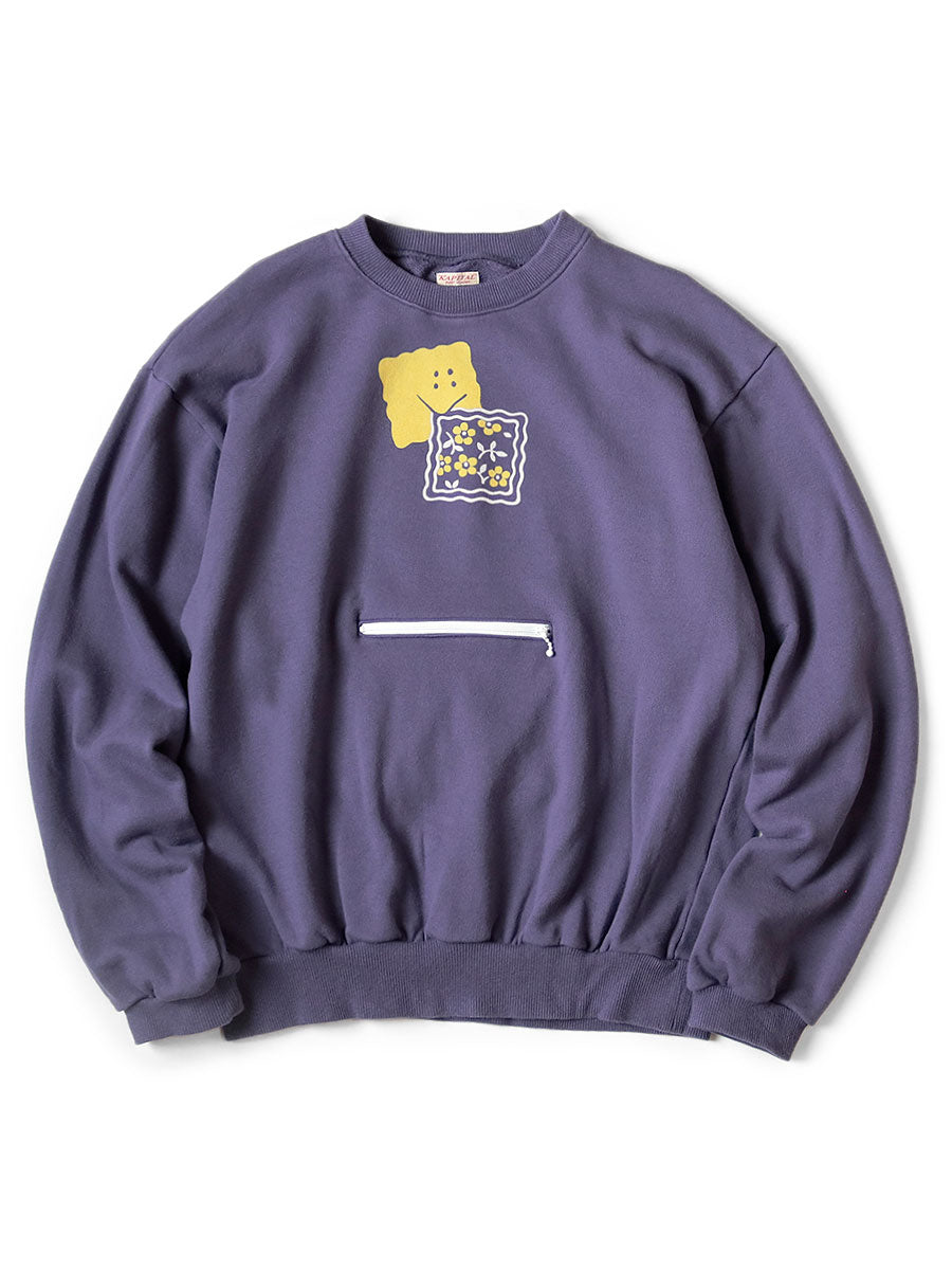 30/-裏毛 COOKIE Pocket Crew Sweat (PECKISH RAINBOWYpt) - Purple