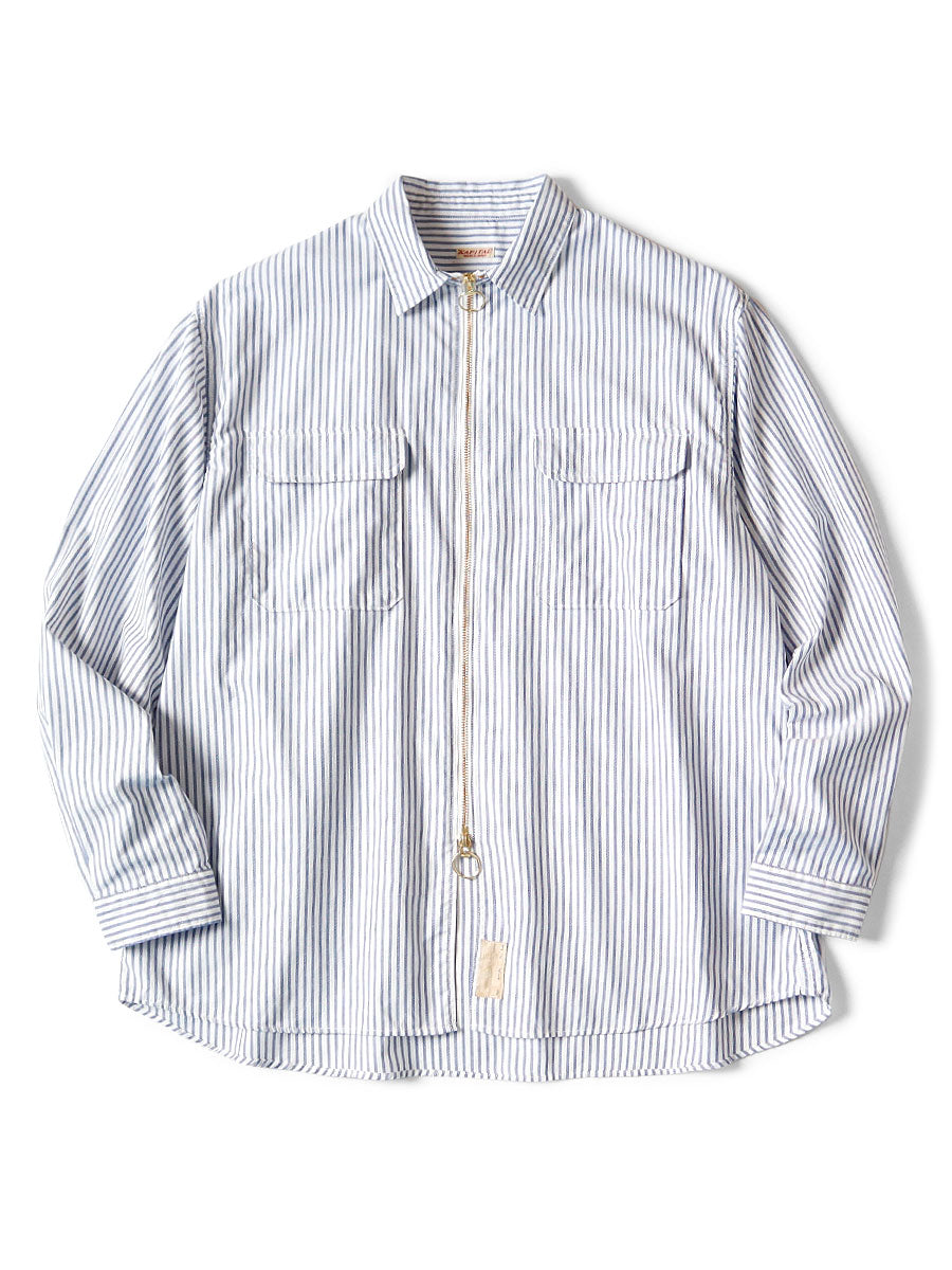 OX Stripe Drizzler Work Shirt - Blue