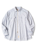 OX Stripe Drizzler Work Shirt - Blue