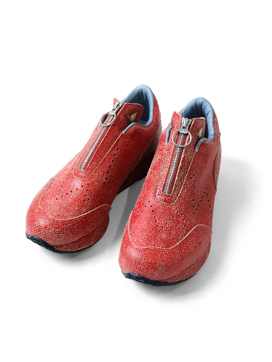 Crack Leather Sparrow Sneakers - Red