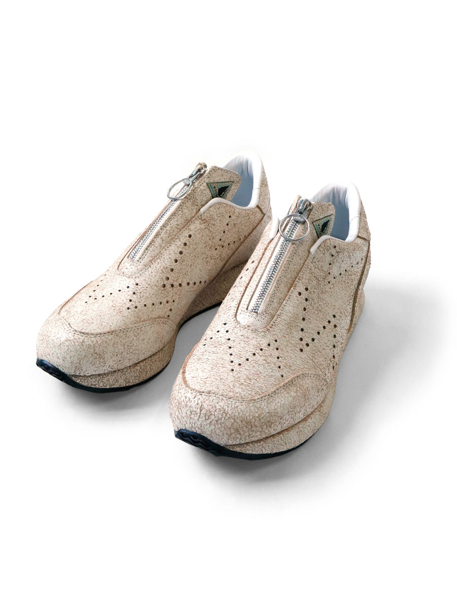 Crack Leather Sparrow Sneakers - White