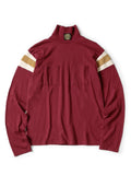 20/- Jersey Hardball High Neck Pocket Long Sleeve T - Wine