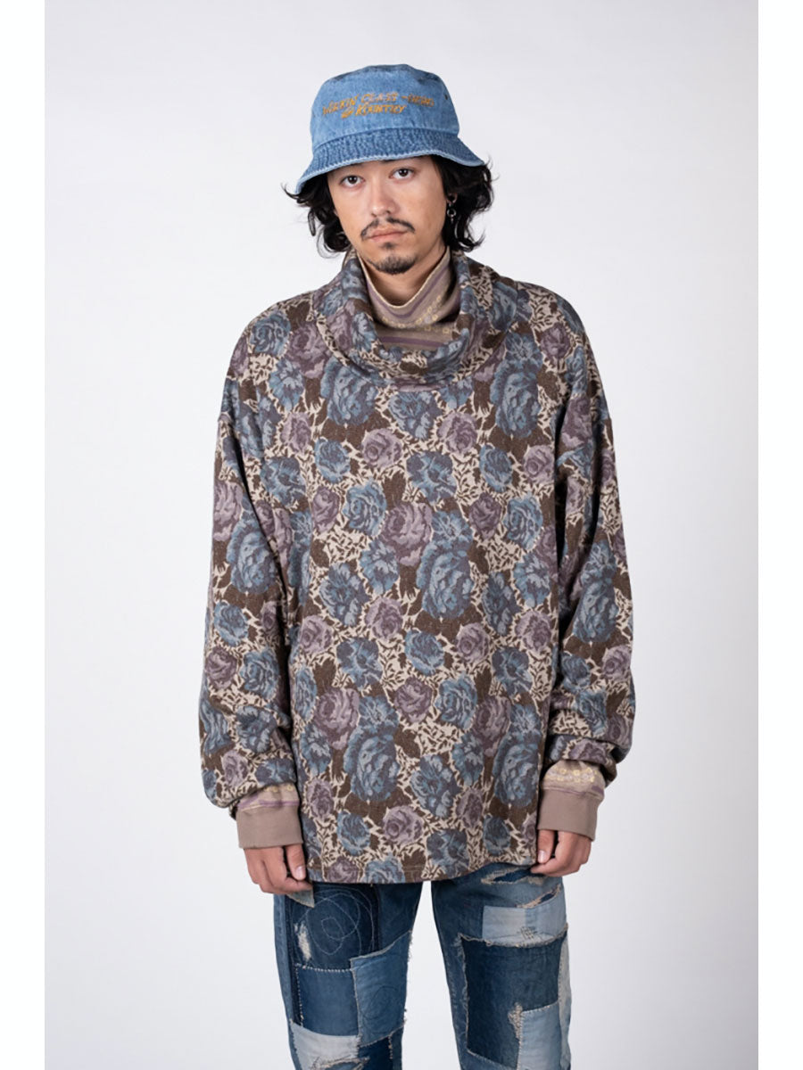 Gobelin Jersey Baggy High Neck Long T