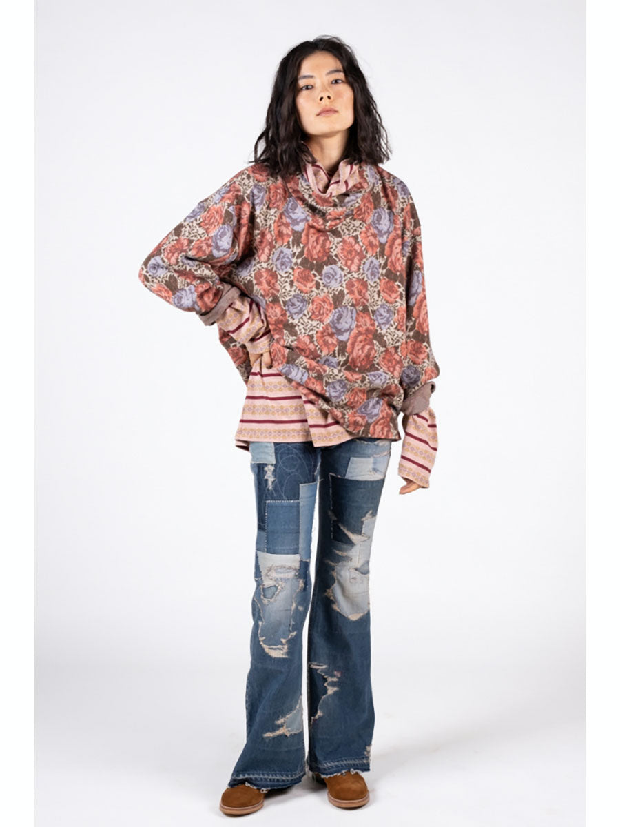 Gobelin Jersey Baggy High Neck Long T