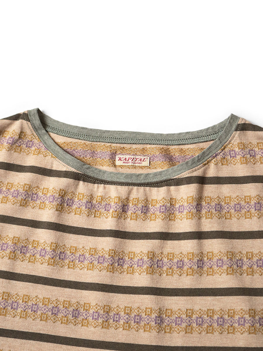 Sunrise Jacquard Border Jersey Abeko Bear T