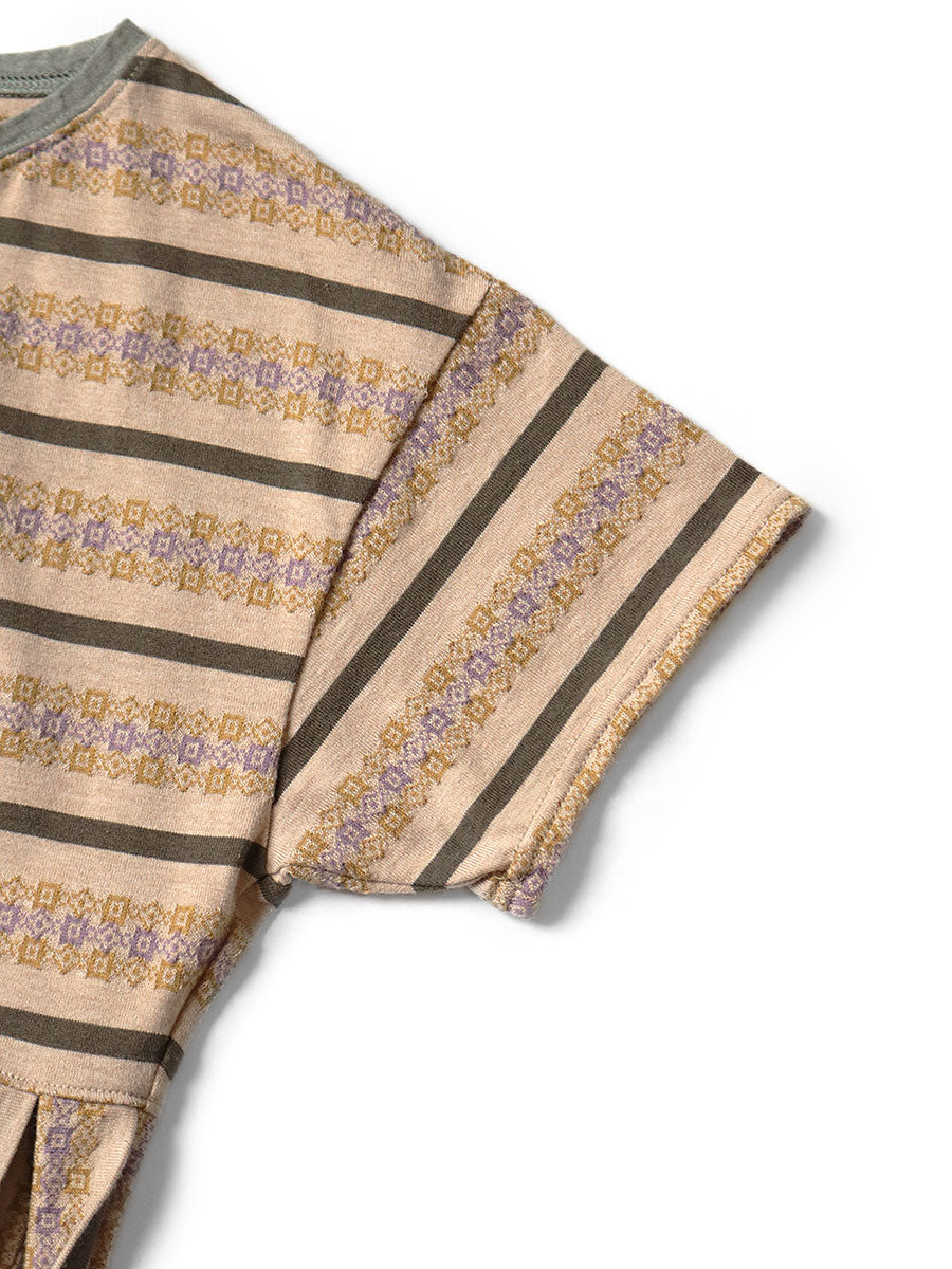 Sunrise Jacquard Border Jersey Abeko Bear T