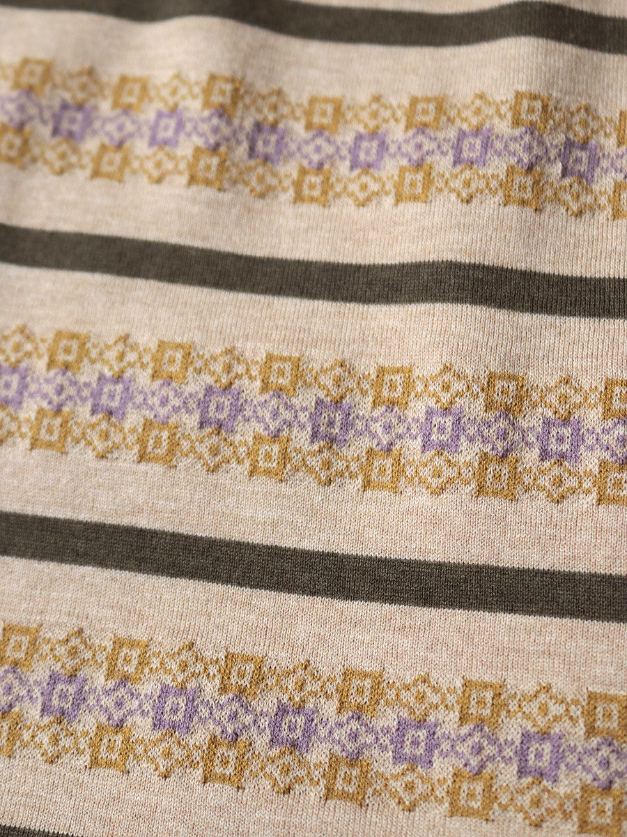 Sunrise Jacquard Border Jersey Abeko Bear T