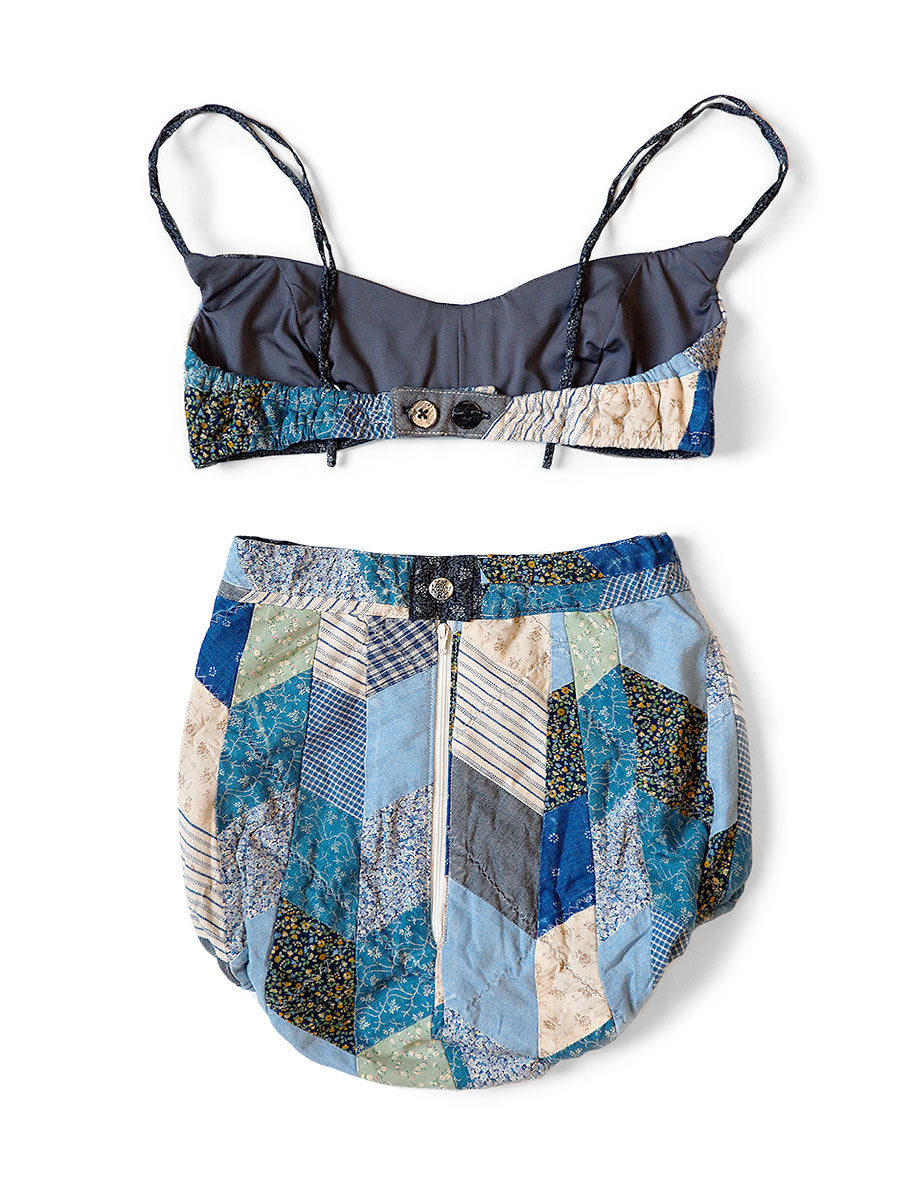 YABANE Quilt Patchwork Retro Swimsuit