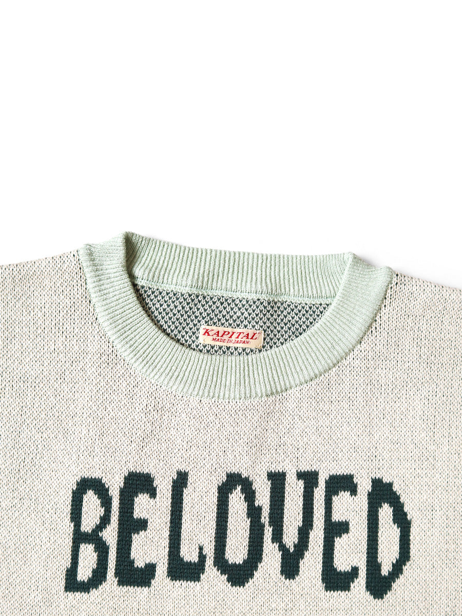 8G Jacquard Knit Short Sleeve Vintage Sweater (BELOVED Mr_)