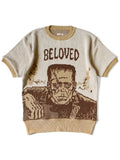 8G Jacquard Knit Short Sleeve Vintage Sweater (BELOVED Mr_) - Brown