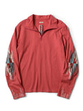Ortega Jersey Half ZIP Long T - Red