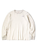 Waffle Jersey Small Flower pt 2TONE Long T (KAPITAL Embroidery) - Pink