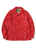 Murashi Chingu COOKIE Bandana Pattern Wrangle Color Board Shirt - Red