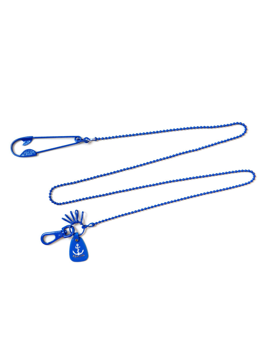 Brass Lacquer Anchor Snood Chain - Blue