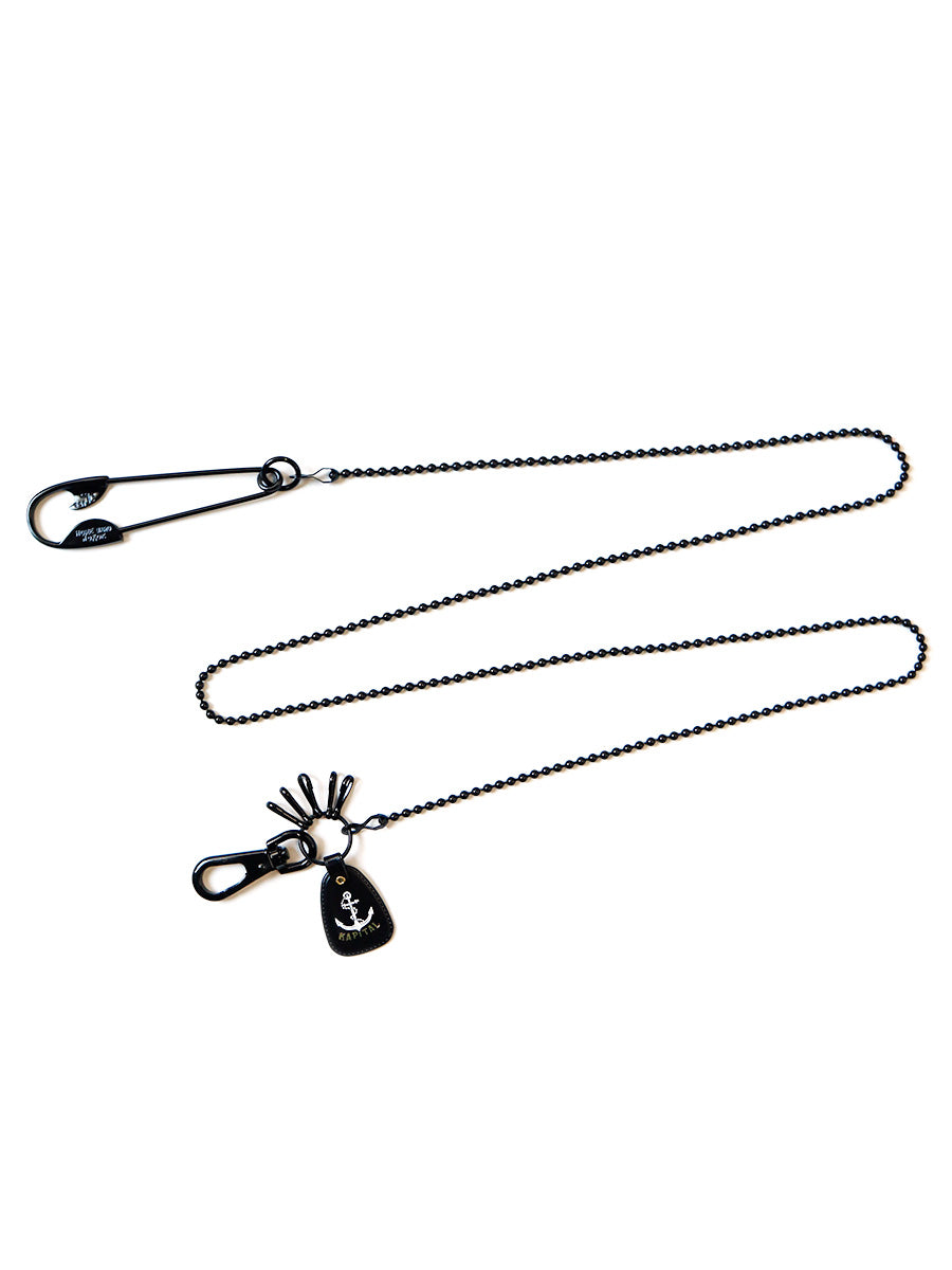 Brass Lacquer Anchor Snood Chain - Black