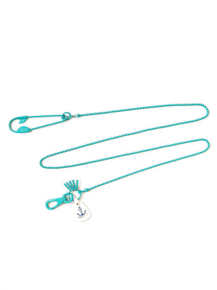 Brass Lacquer Anchor Snood Chain - Turquoise