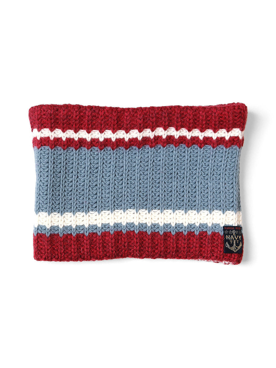 3G Wool Ribbed Snood - Crimson