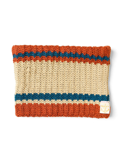 3G Wool Ribbed Snood - Orange