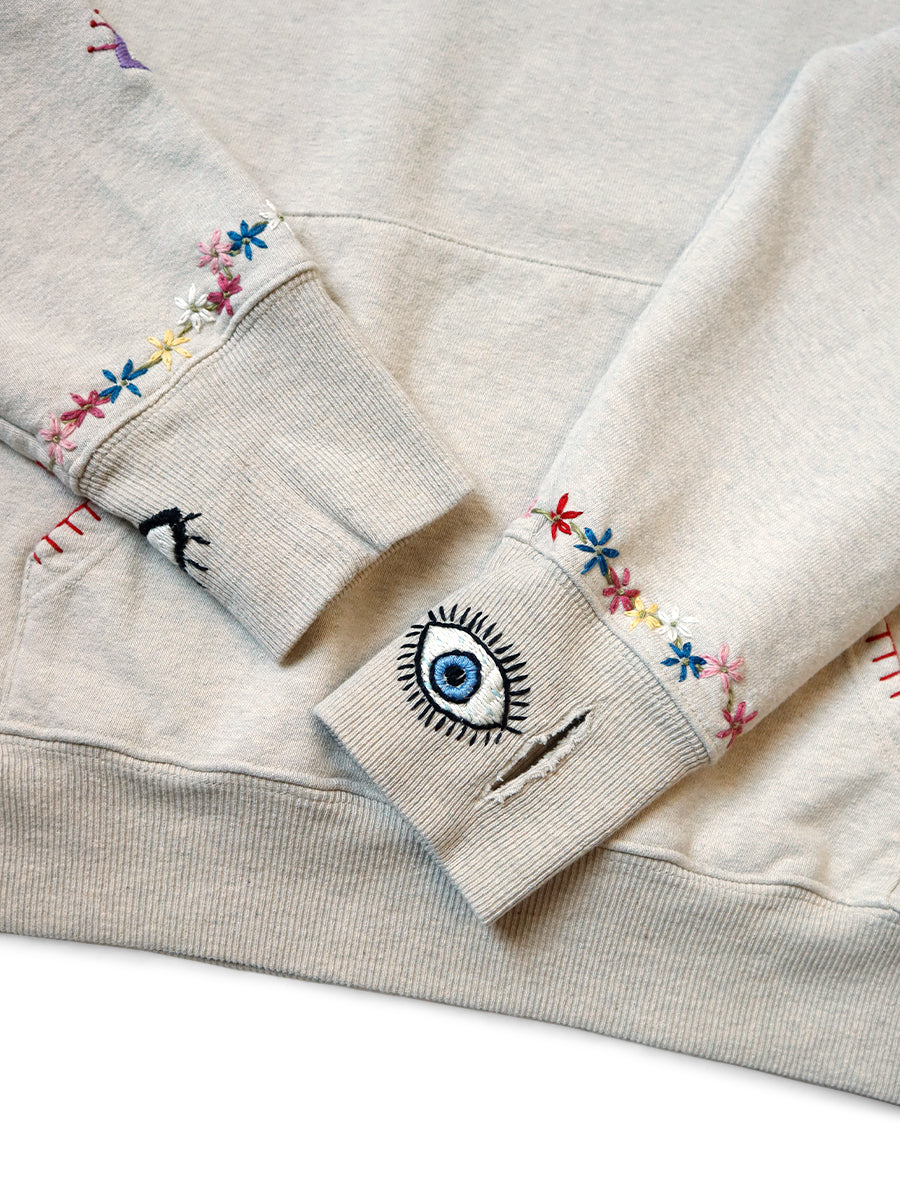 TOP Back Fleece Hooded Sweatshirt (SPEAKEASY Embroidery)