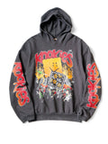 Fleece-lined Hooded Sweatshirt (BUSTER PECKISH RAINBOWYpt) - Jet Black