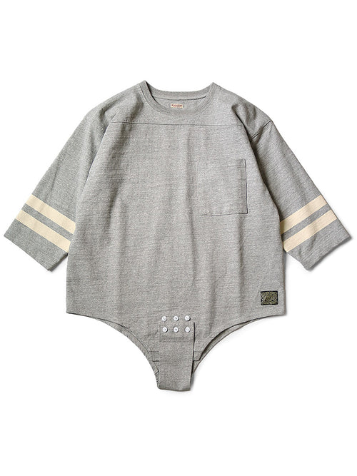 16/-degree thick terry swim football T - Gray