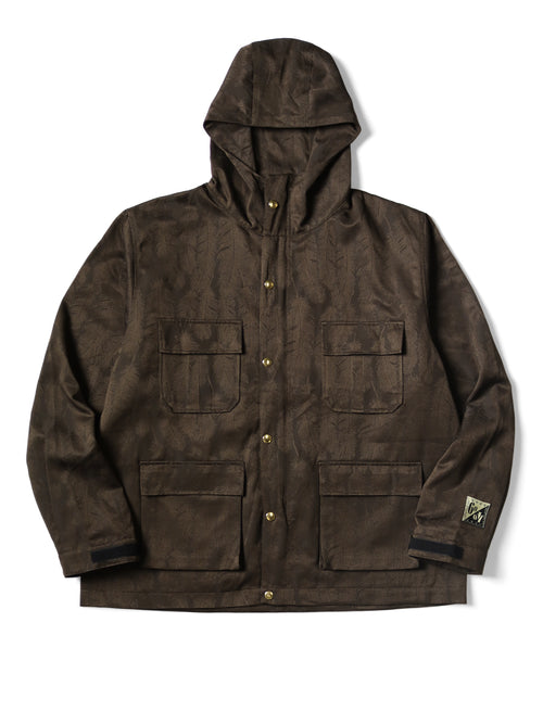 60/40 Cross Mug Pie Pattern Mountain Parka - Dark Brown