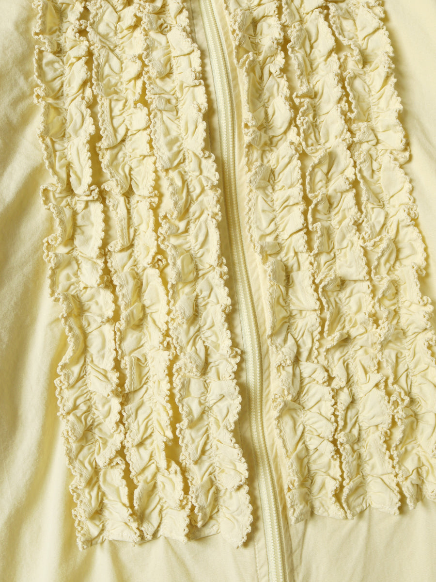 Broad Zipper Frill Shirt