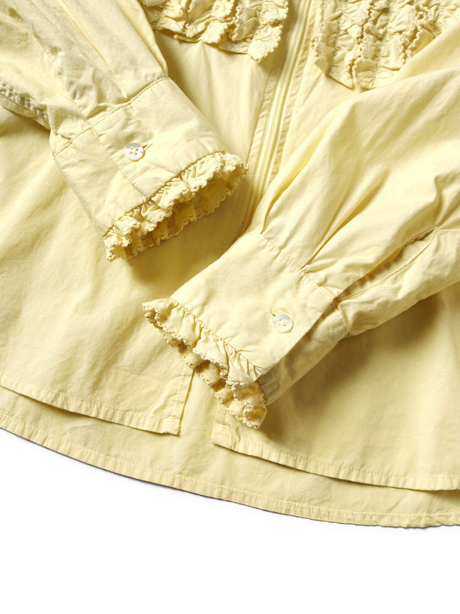 Broad Zipper Frill Shirt