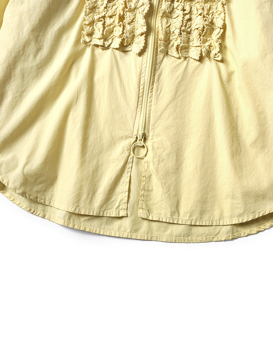 Broad Zipper Frill Shirt