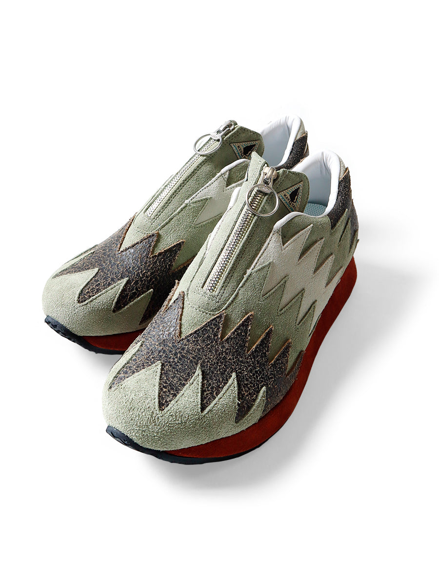 Leather Navajo Pattern Sparrow Sneakers - Mint