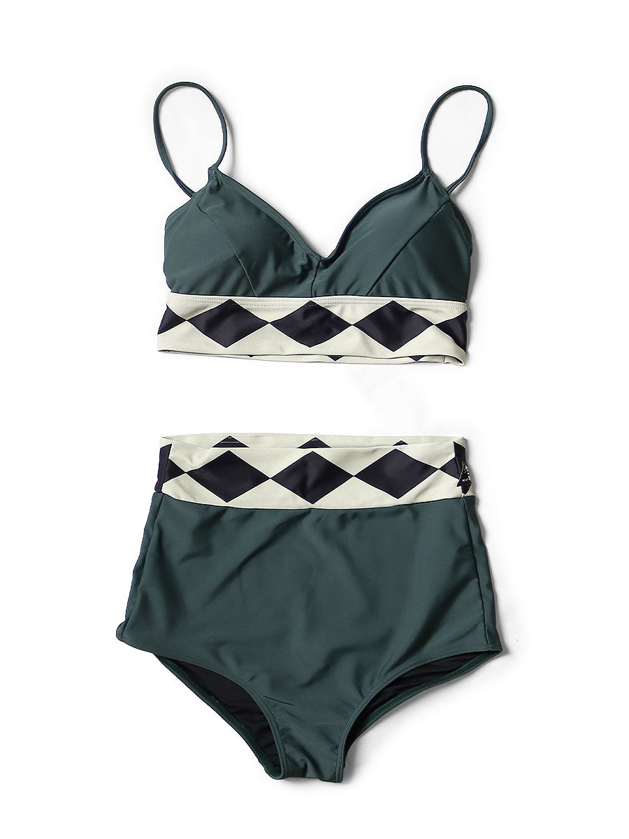 Cafe Racer Swim Suit - Dark Green