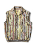 7G Knit GAUDY Half ZIP Vest - Yellow
