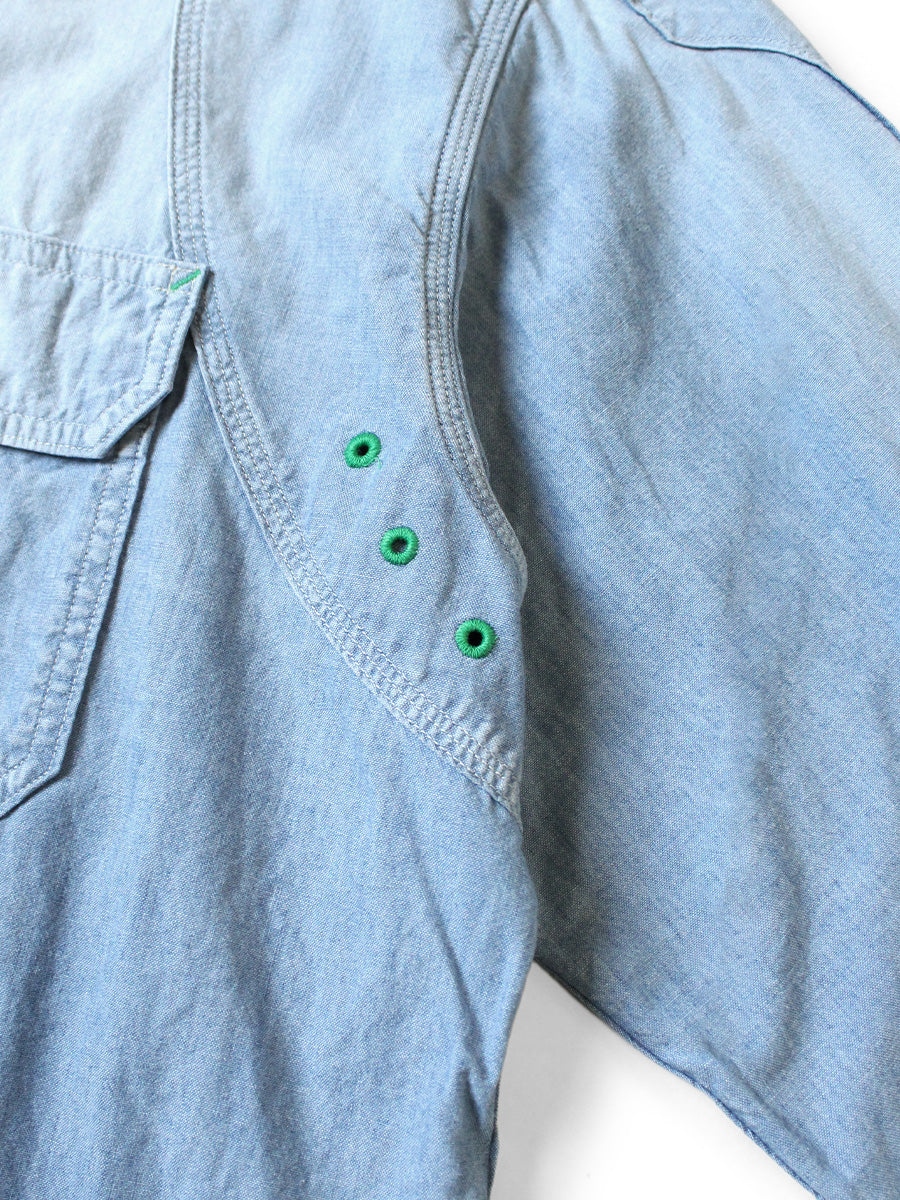 Chambray BONE Patch Ventilator Work Shirt