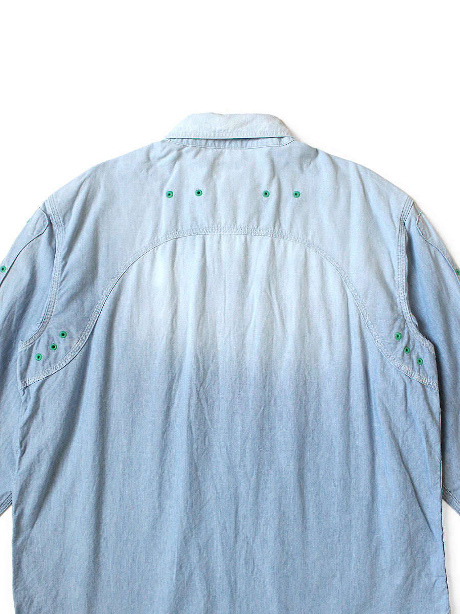 Chambray BONE Patch Ventilator Work Shirt