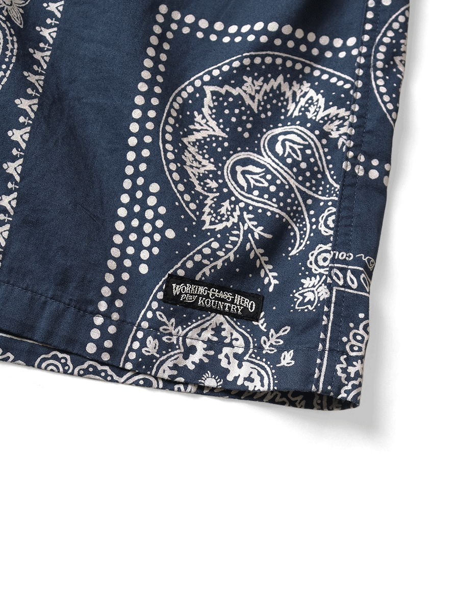 Cooma Burberry Rat Brand Bandana Patchwork Pattern Easy Short Pants