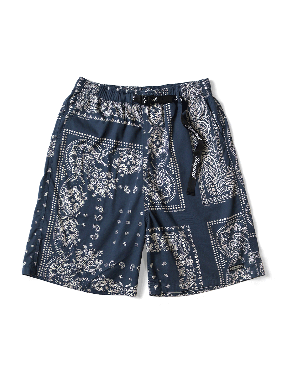 Cooma Burberry Rat Brand Bandana Patchwork Pattern Easy Short Pants - Eggplant Con